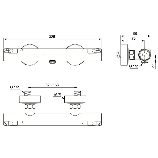 Ideal Standard - CeraTherm - Zuhany csaptelep - A7214AA – 2. kép