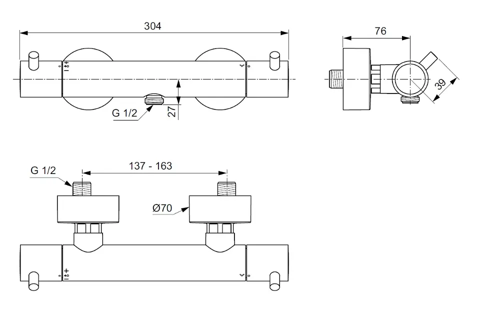 Ideal Standard - CeraTherm - Zuhany csaptelep - A7587A5 – 2. kép