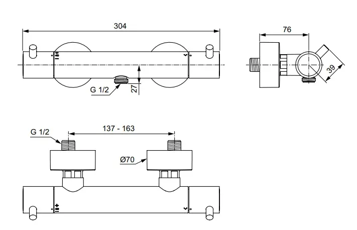 Ideal Standard - CeraTherm - Zuhany csaptelep - A7587AA – 2. kép