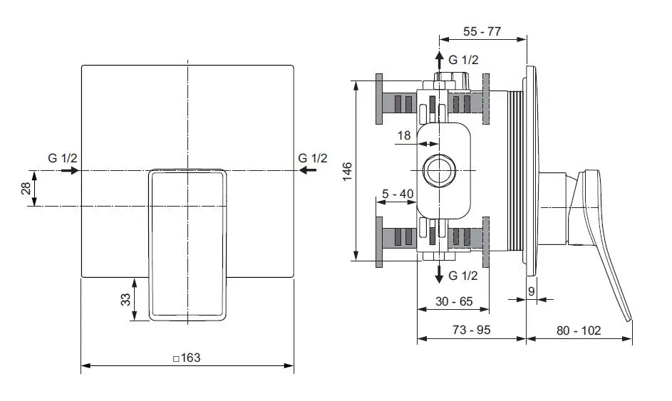 Ideal Standard - Conca Tap - Zuhany csaptelep - A7373A5 – 2. kép