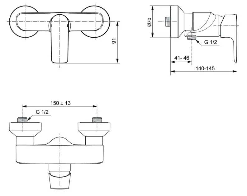 Ideal Standard - Connect Air - Zuhany csaptelep - A7032A5 – 2. kép