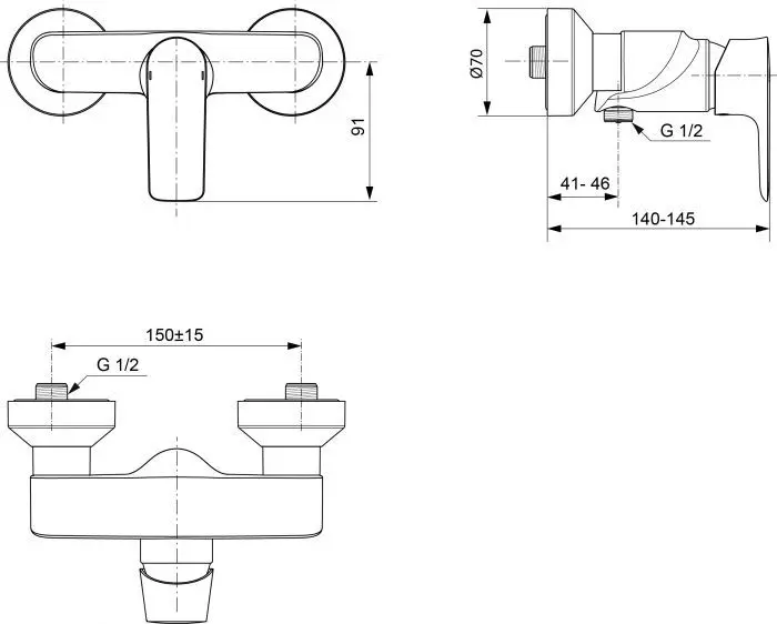 Ideal Standard - Connect Air - Zuhany csaptelep - A7032AA – 2. kép