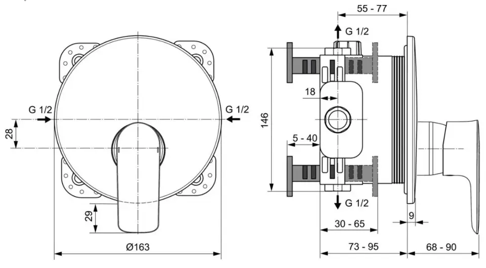 Ideal Standard - Connect Air - Zuhany csaptelep - A7034AA – 2. kép