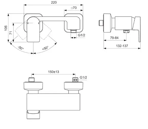Ideal Standard - Edge - Zuhany csaptelep - A7120AA – 2. kép