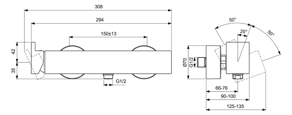 Ideal Standard - Extra - Zuhany csaptelep - BD512AA – 2. kép