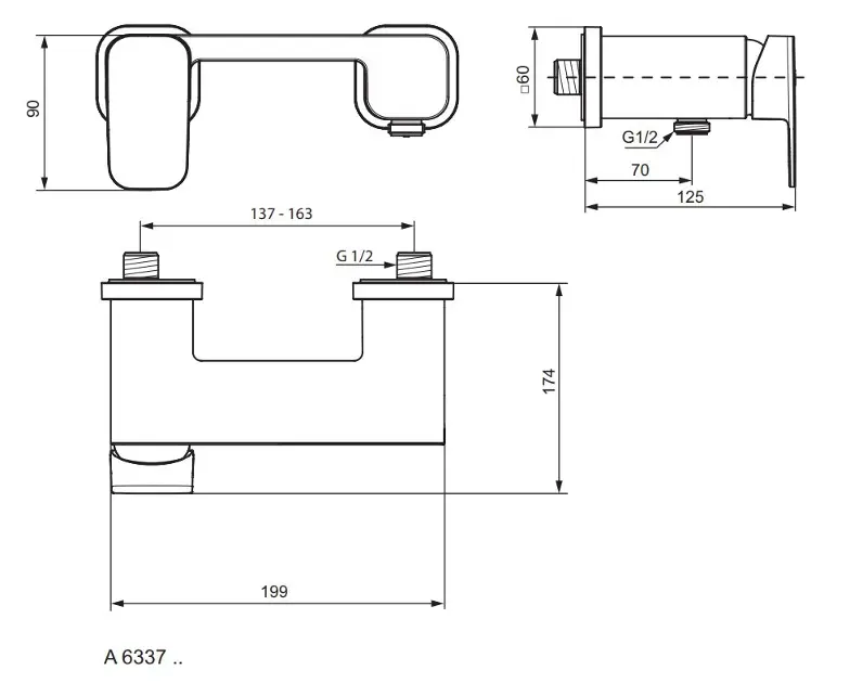Ideal Standard - Tonic II - Zuhany csaptelep - A6337AA – 2. kép