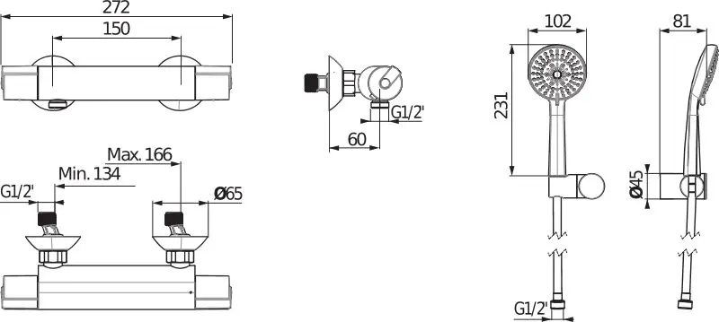 Jika - Deep - Zuhany csaptelep - H3331U70042711 – 2. kép