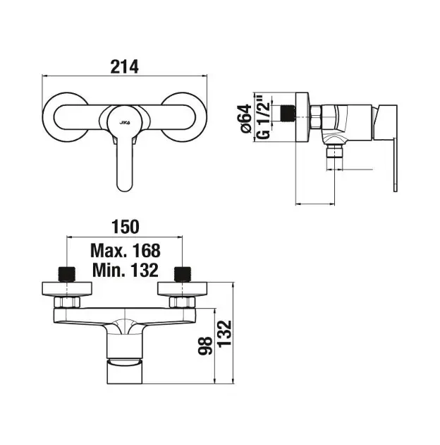 Jika - Lyra Smart - Zuhany csaptelep - H3311Z70044001 – 2. kép