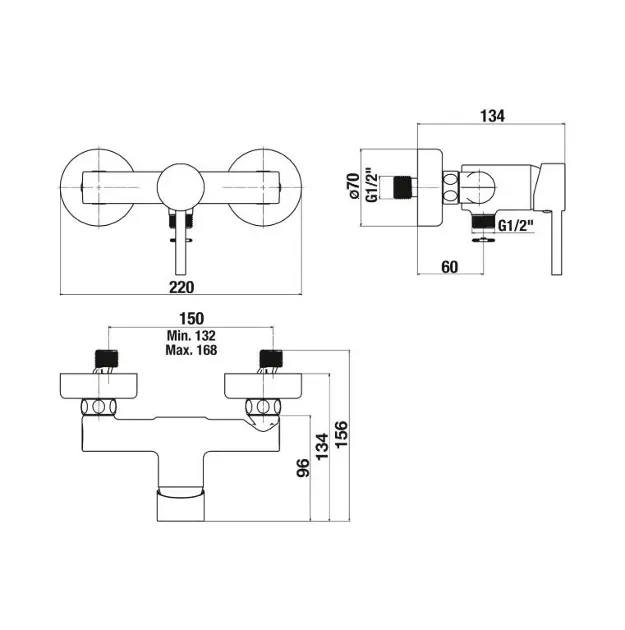 Jika - Mio Style - Zuhany csaptelep - H3312F70044001 – 2. kép