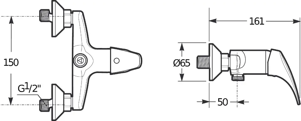 Jika - Talas - Zuhany csaptelep - H3311N70044001 – 2. kép