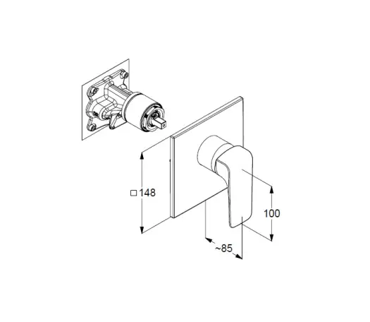 Kludi - Ameo - Zuhany csaptelep - 417550575 – 2. kép