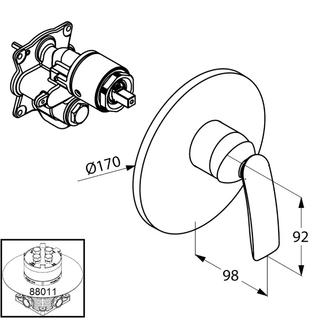 Kludi - Balance - Zuhany csaptelep - 526550575 – 2. kép