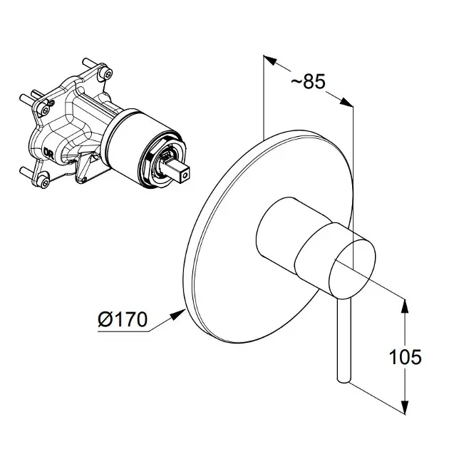 Kludi - Bozz - Zuhany csaptelep - 38655N076 – 2. kép