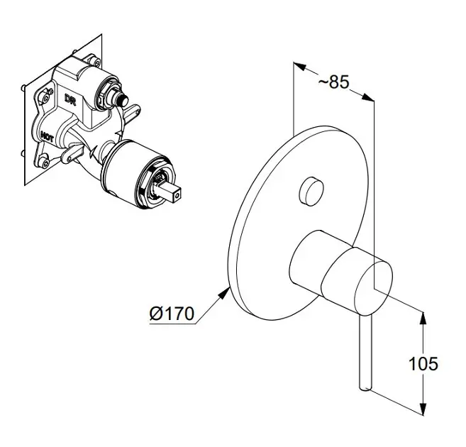 Kludi - Bozz - Zuhany csaptelep - 38659N076 – 2. kép