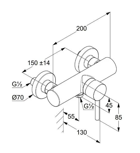 Kludi - Bozz - Zuhany csaptelep - 38831N076 – 2. kép