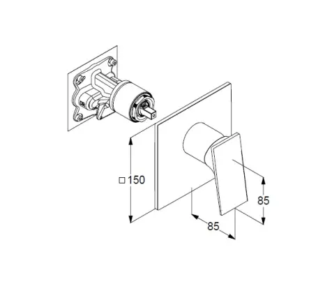 Kludi - Decus - Zuhany csaptelep - 547550575 – 2. kép
