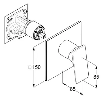 Kludi - Decus - Zuhany csaptelep - 54755N275 – 2. kép