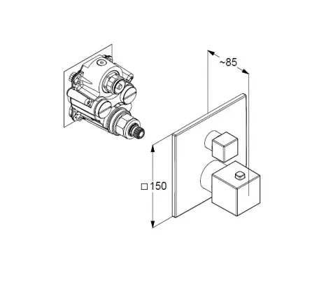 Kludi - Decus - Zuhany csaptelep - 548855375 – 2. kép