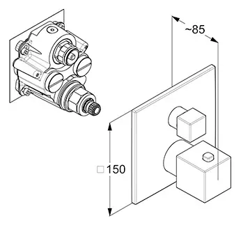 Kludi - Decus - Zuhany csaptelep - 54885N175 – 2. kép