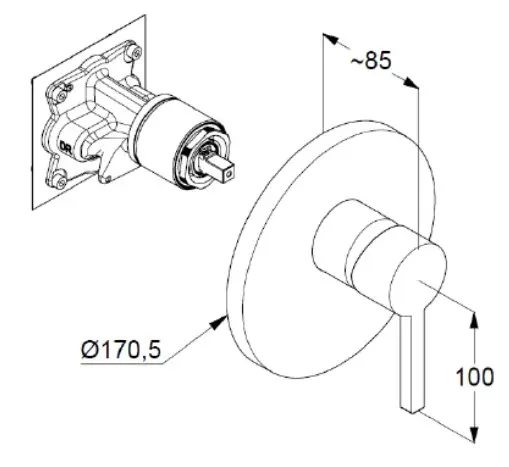 Kludi - Nova Fonte - Zuhany csaptelep - 206553915 – 2. kép