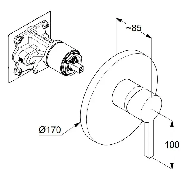 Kludi - Nova Fonte - Zuhany csaptelep - 206555315 – 2. kép