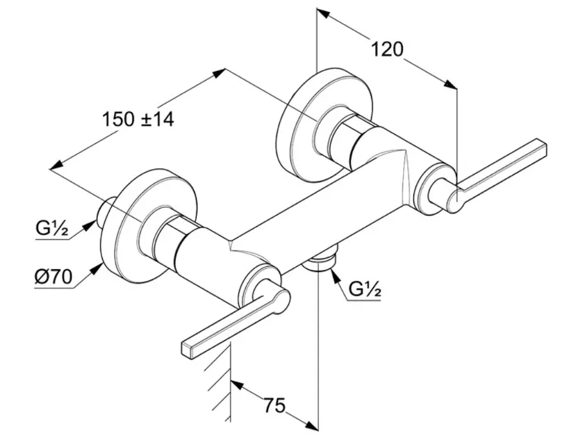 Kludi - Nova Fonte - Zuhany csaptelep - 207103915 – 2. kép