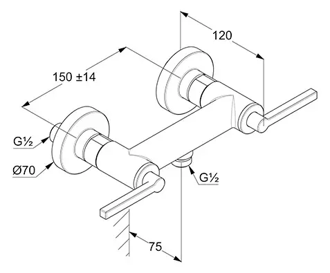 Kludi - Nova Fonte - Zuhany csaptelep - 20710N115 – 2. kép