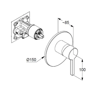 Kludi - Nova Fonte - Zuhany csaptelep - 207555315 – 2. kép
