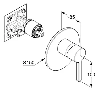 Kludi - Nova Fonte - Zuhany csaptelep - 20755N015 – 2. kép