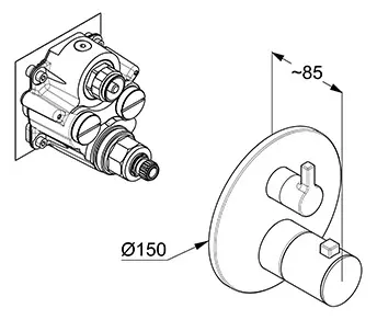 Kludi - Nova Fonte - Zuhany csaptelep - 20885O415 – 2. kép