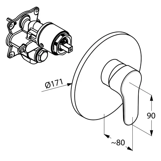 Kludi - Objekta - Zuhany csaptelep - 326550575 – 2. kép