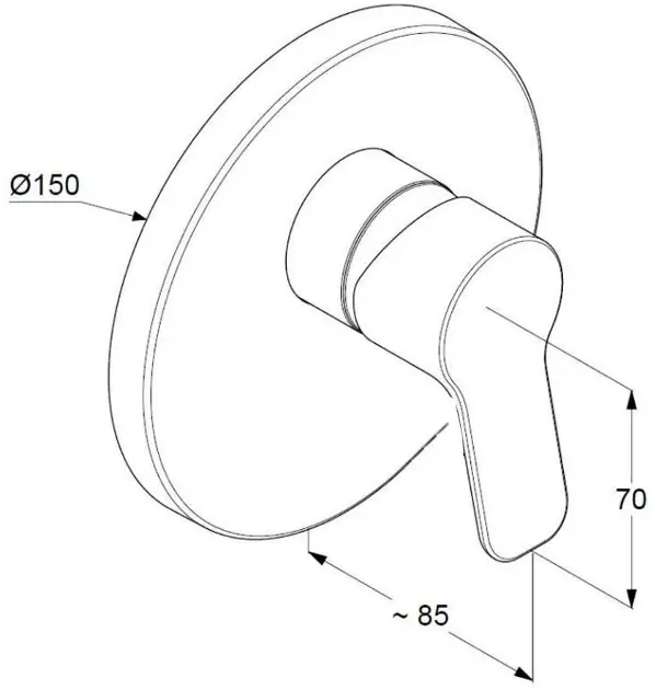 Kludi - Pure&Easy - Zuhany csaptelep - 374200565 – 2. kép