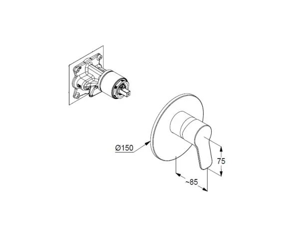 Kludi - Pure&Easy - Zuhany csaptelep - 377550565 – 2. kép
