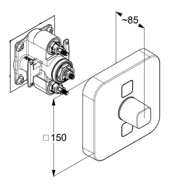 Kludi - Push - Zuhany csaptelep - 387110538 – 2. kép