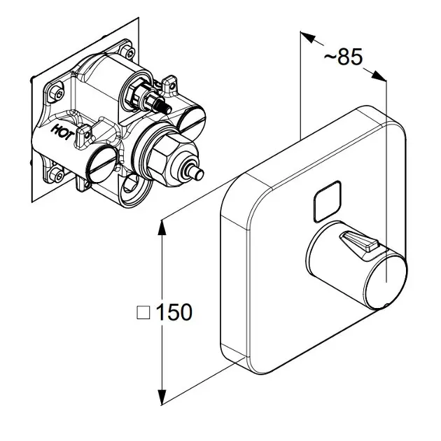 Kludi - Push - Zuhany csaptelep - 389010538 – 2. kép