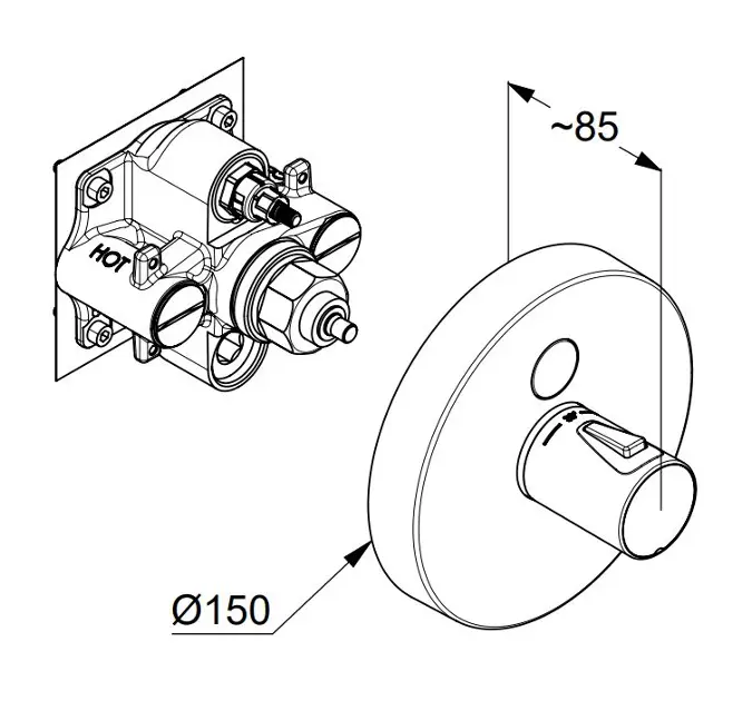 Kludi - Push - Zuhany csaptelep - 389020538 – 2. kép