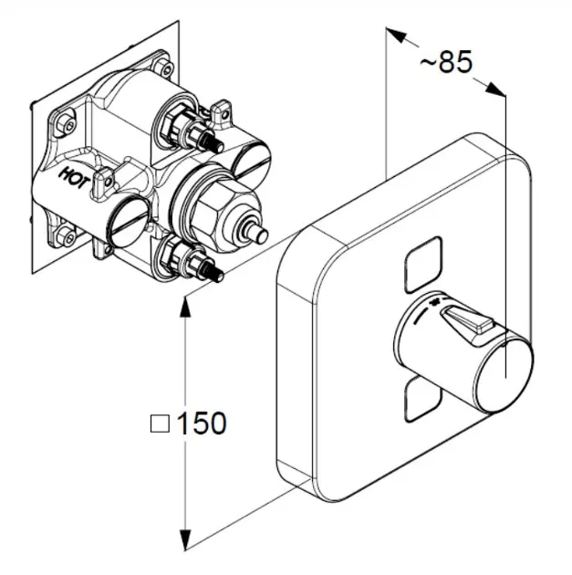 Kludi - Push - Zuhany csaptelep - 389110538 – 2. kép