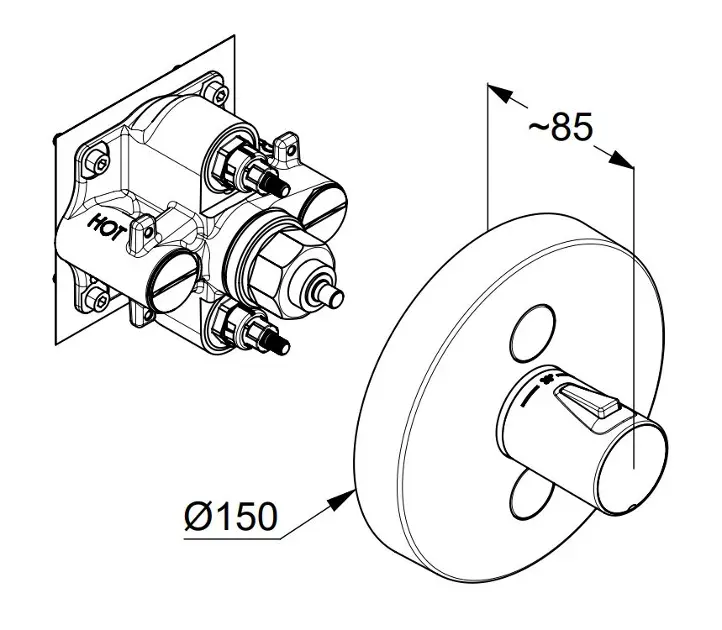 Kludi - Push - Zuhany csaptelep - 389120538 – 2. kép
