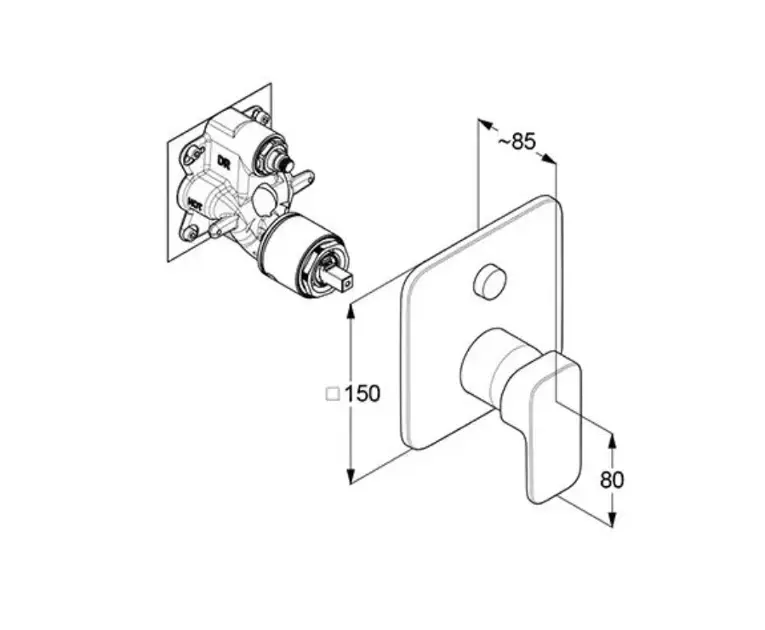 Kludi - Renon - Zuhany csaptelep - 42759N275 – 2. kép