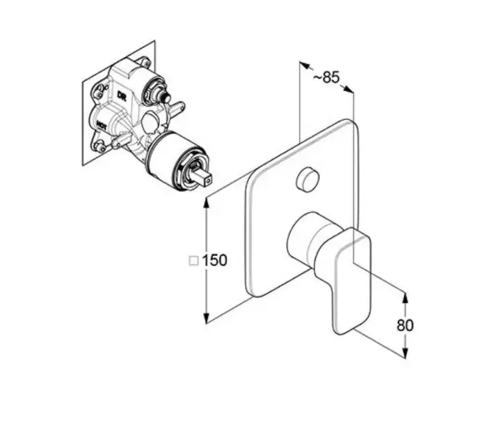 Kludi - Renon - Zuhany csaptelep - 42763N075 – 2. kép