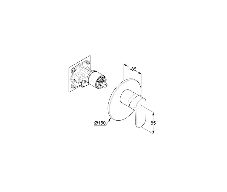 Kludi - X1 - Zuhany csaptelep - 327553975 – 2. kép