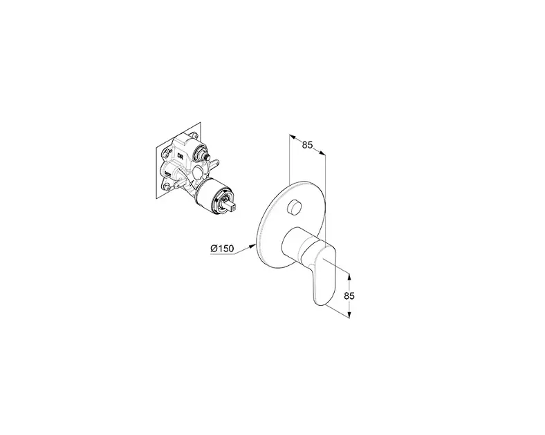 Kludi - X1 - Zuhany csaptelep - 327633975 – 2. kép
