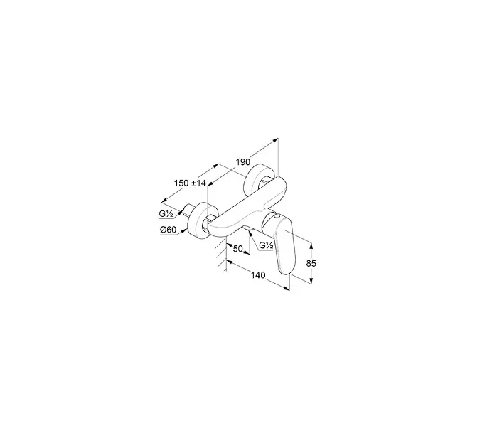 Kludi - X1 - Zuhany csaptelep - 328313975 – 2. kép