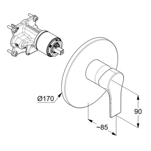 Kludi - Zenta SL - Zuhany csaptelep - 486550565 – 2. kép