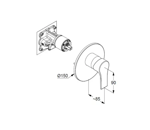 Kludi - Zenta SL - Zuhany csaptelep - 487553965 – 2. kép