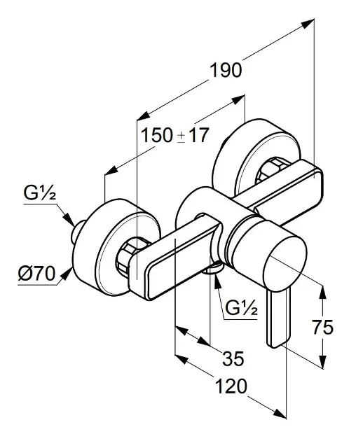 Kludi - Zenta - Zuhany csaptelep - 388700575 – 2. kép