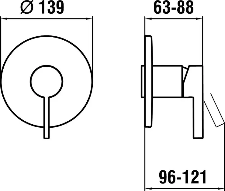 Laufen - Kartell - Zuhany csaptelep - H3313360040001 – 2. kép