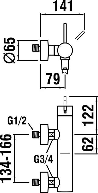 Laufen - Kartell - Zuhany csaptelep - H3313370041411 – 3. kép