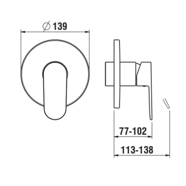 Laufen - Neja - Zuhany csaptelep - H3315160040001 – 2. kép