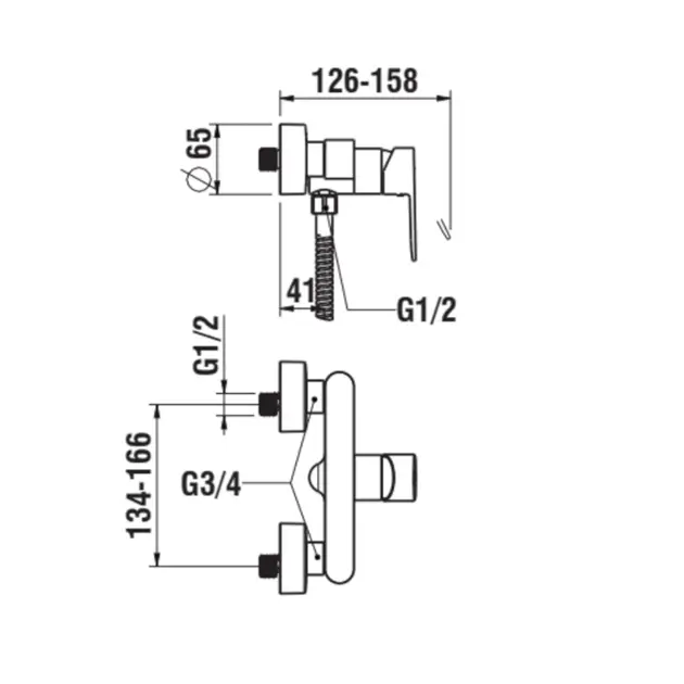 Laufen - Neja - Zuhany csaptelep - H3315170044001 – 2. kép